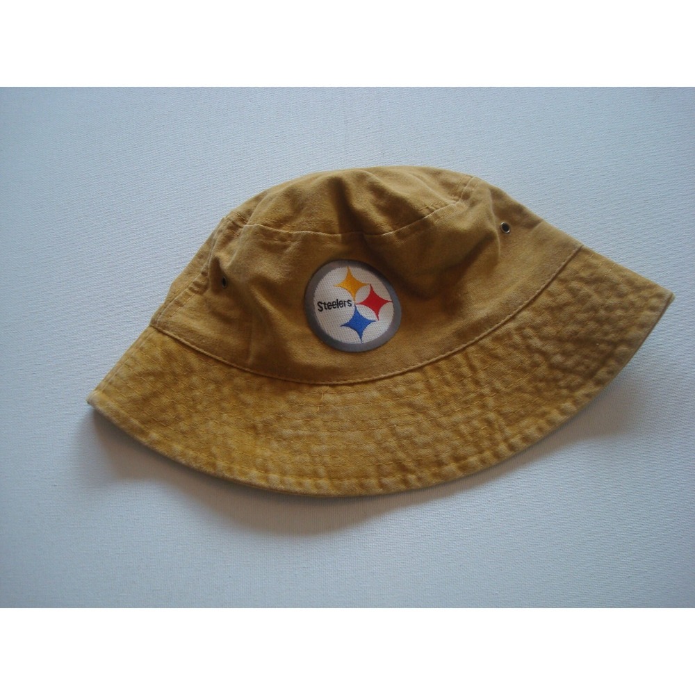 STEELERS   GOLD    ‎ SZ M/LG  floppy bucket golf BEACH VINTAGE HAT CAP